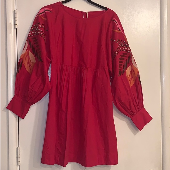Free People Dresses & Skirts - Free People Magenta Long Sleeve Dress